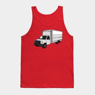 Box truck cartoon illustration Tank Top